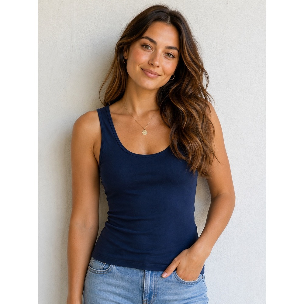 GAP Navy Scoop Neck Tank Top Medium